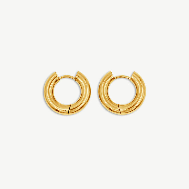 Small Hoop Earrings - 4mm thick