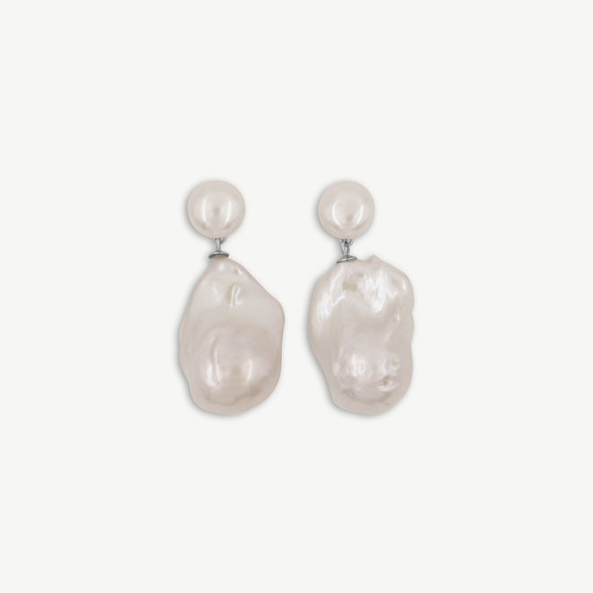 Flameball Freshwater Pearl Drop Earrings