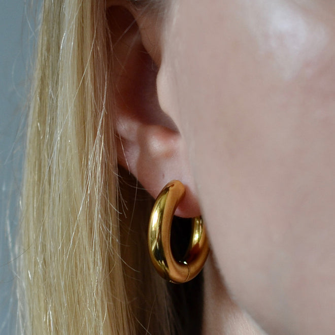 Large Hoop Earrings - 5mm thick