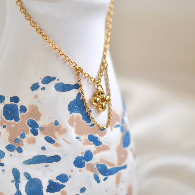 Authentic Louis Vuitton Medium Flower Pendant - Repurposed and converted necklace (17.8"/45.2cm long)
