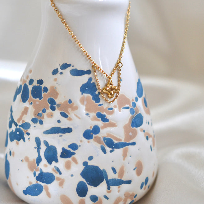 Authentic Louis Vuitton Small Flower Pendant - Repurposed and converted necklace (17.8"/45.2cm long)