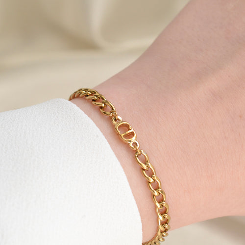 Christian Dior pendant - Repurposed and converted bracelet (6.5"/16.5cm - 7.7"/19.5cm long)