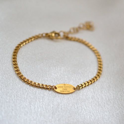 Authentic Louis Vuitton pendant - Repurposed and converted bracelet (5.9"/15cm - 7.1"/18cm long)