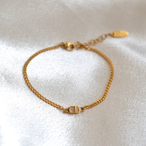 Christian Dior pendant - Repurposed and converted bracelet (6.5"/16.5cm - 7.9"/20cm long)