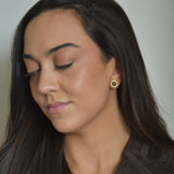 Mini statement studs - Brown