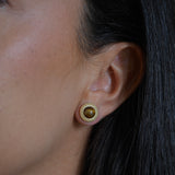 Mini statement studs - Brown