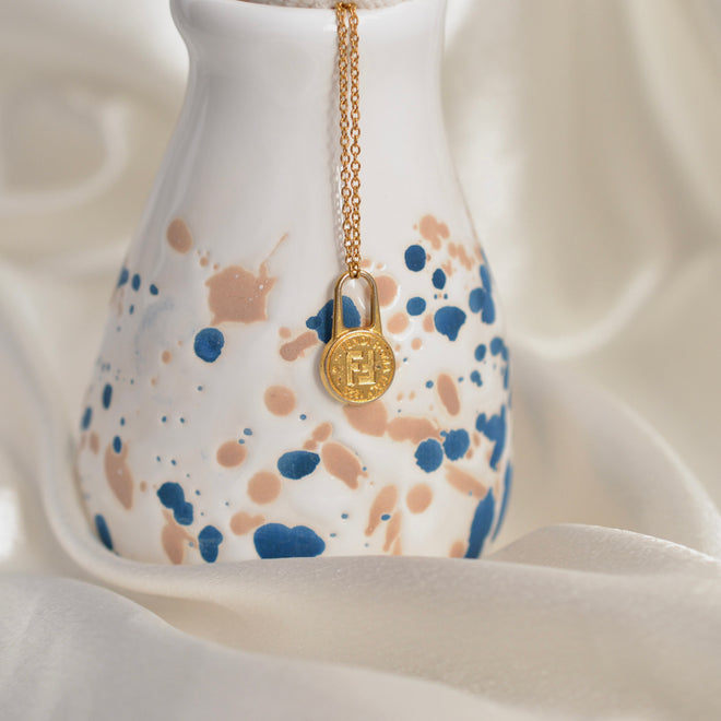 Authentic Fendi pendant - Repurposed and converted necklace (16"/40.6cm long)