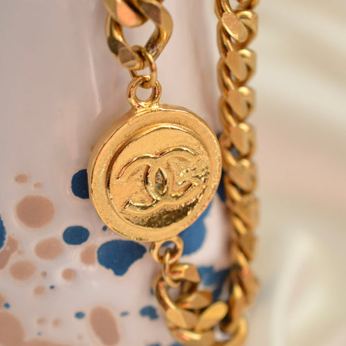 Authentic Chanel large pendant - Repurposed and converted necklace (16.5"/42cm long)