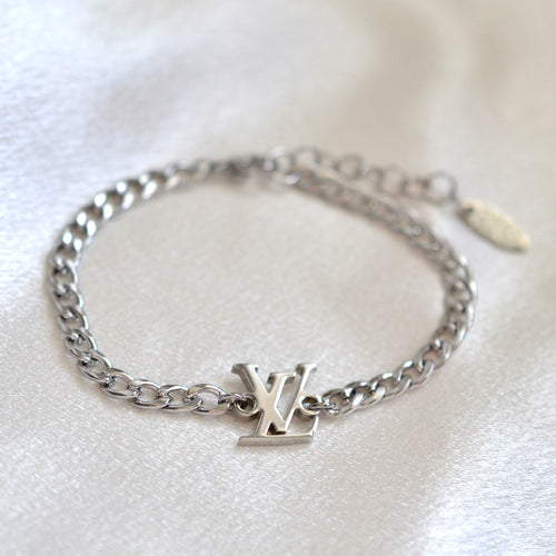 Authentic Louis Vuitton pendant - Repurposed and converted bracelet (6.5"/16.5cm - 7.7"/19.5cm long)
