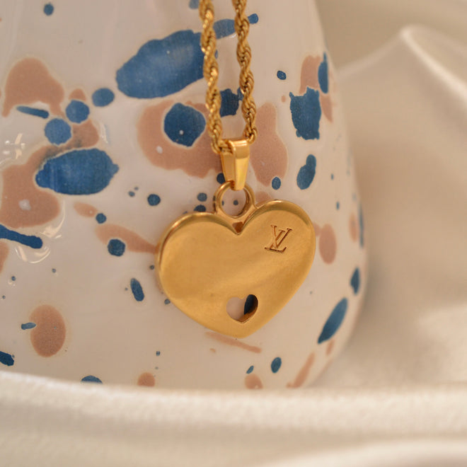 Authentic Louis Vuitton pendant - Repurposed and converted necklace (19.3”/49cm long)