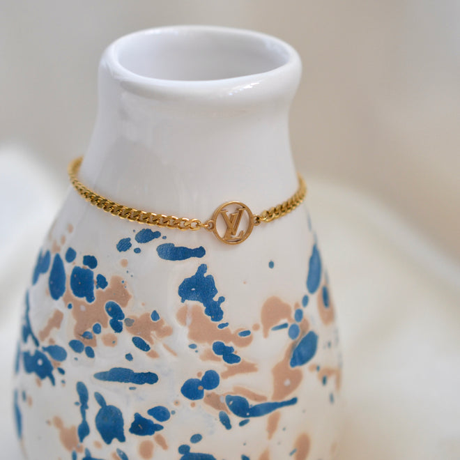 Authentic Louis Vuitton pendant - Repurposed and converted bracelet (5.9"/15cm - 7.1"/18cm long)