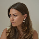 Pebble Drop Studs - Gold