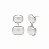Pebble Drop Studs - Silver