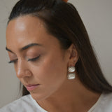 Pebble Drop Studs - Silver