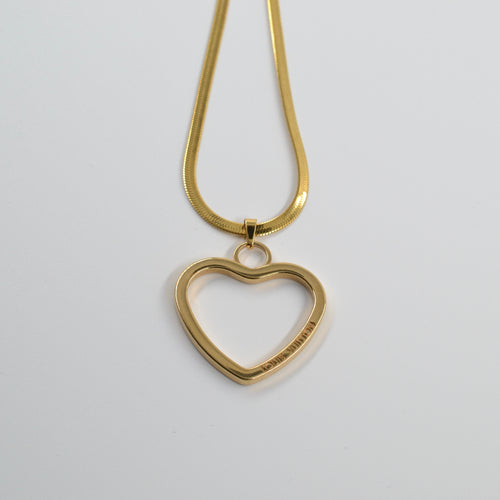 Authentic Louis Vuitton heart pendant - Repurposed and converted necklace (16.2”/41.1cm - 18.1"/46cm long)