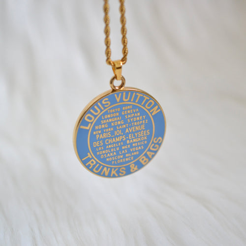 Authentic Louis Vuitton pendant - Repurposed and converted necklace (18.9”/48cm - 20.5"/52cm long)