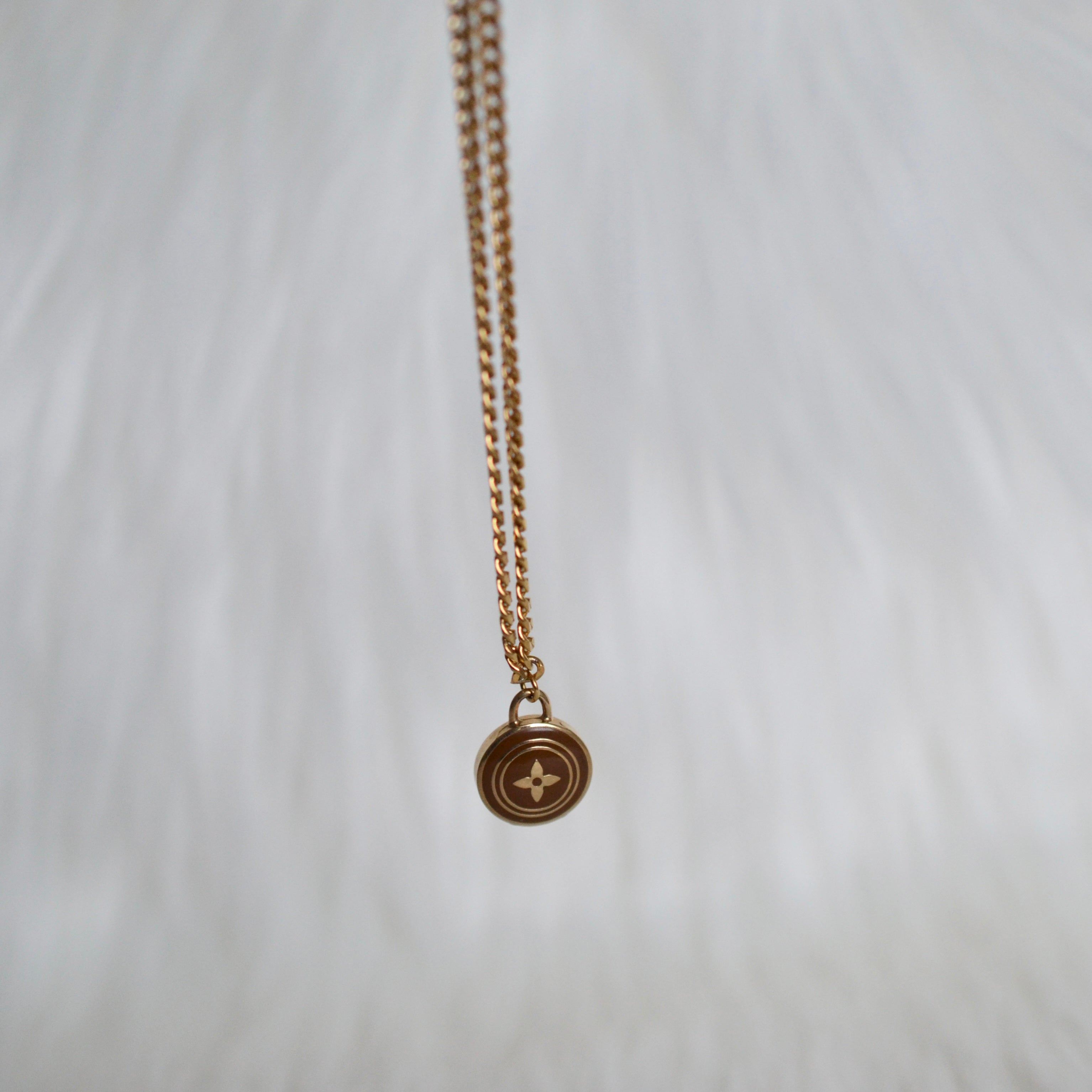 Authentic Louis Vuitton Logo Pastilles Pendant Necklace – Boutique