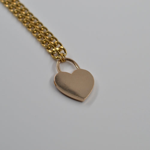 Authentic Christian Dior medium heart - Repurposed and converted necklace (18.3"/46.5cm long)