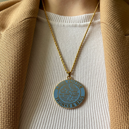 Authentic Louis Vuitton pendant - Repurposed and converted necklace (18.9”/48cm - 20.5"/52cm long)