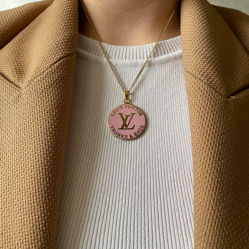 Authentic Louis Vuitton pendant - Repurposed and converted necklace (17”/43.1cm - 18.5"/47.1cm long)