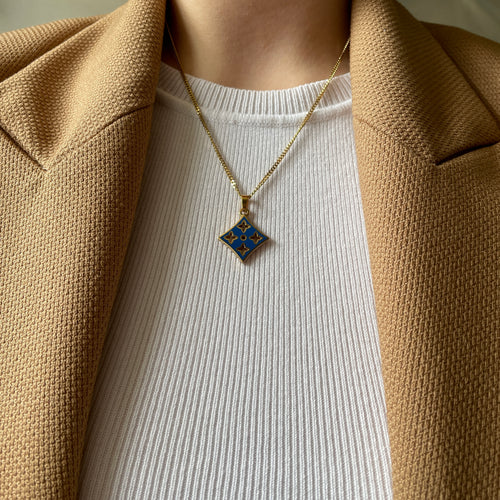 Authentic Louis Vuitton pendant - Repurposed and converted necklace (18”/45.7cm long)