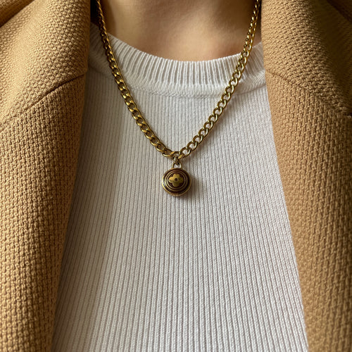 Authentic Louis Vuitton pastilles pendant - Repurposed and converted necklace (18”/45.7cm long)